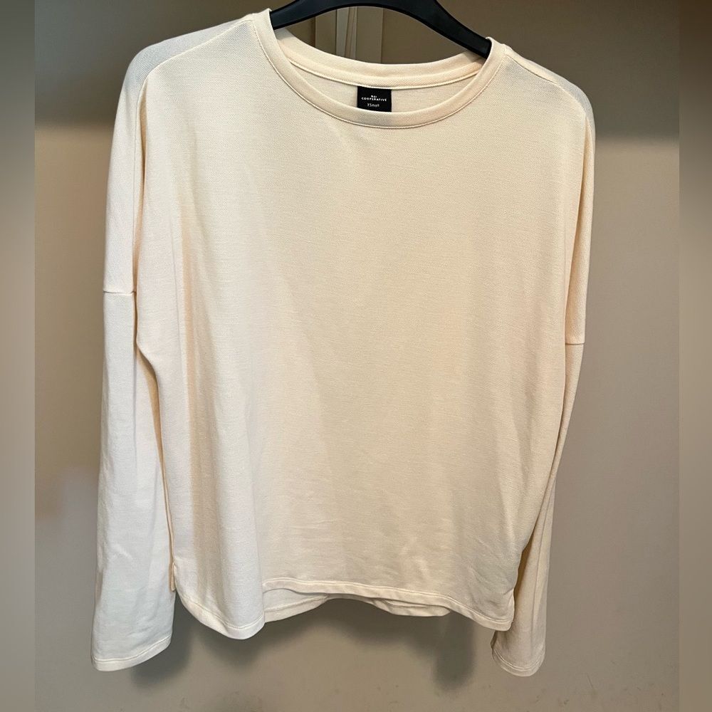 Women's Cream Long Sleeve Top